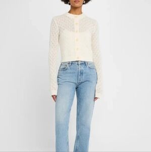 Aritzia Wilfred Knit Textured Button Down Cardigan Sweater
